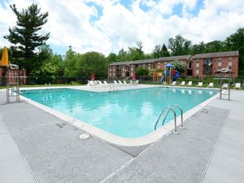 Poolside relaxing area